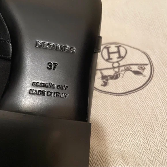 Hermès black mules silver buckle - US 6.5 - 7 - Picture 6 of 9